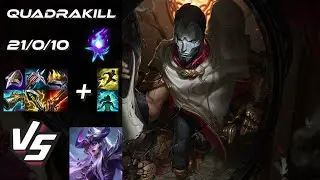 BOTTOM Jhin vs Syndra [QUADRAKILL] - NA Grandmaster Patch 26.13