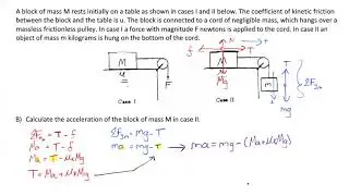 Block, Pulley, Friction System Dynamics | Symbolic Physics (AP Free Response, College 1)