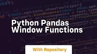 python pandas window functions