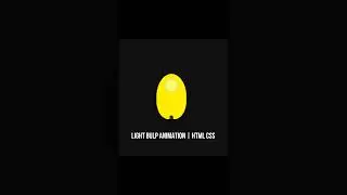 Light Bulp Animation | HTML CSS