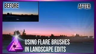 Using flares in a landscape edit in Affinity Photo- Free Flare brush pack