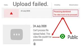 Processing abandoned The video could not be processe 100% solution