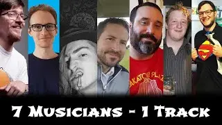 7 guitarists vs 1 backing track