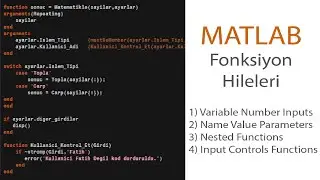 Matlab Functions Tips and Tricks: Matlab Fonksiyon Hileleri