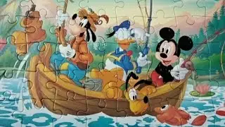 MICKEY MOUSE & FRIENDS GO ON A BOAT | DISNEY JUNIOR | LET'S PLAY PUZZLE | COLORFUL PUZZLE