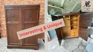 INTERESTING Restoration of a 1920s GENTLEMAN'S ARMOIRE / WARDROBE