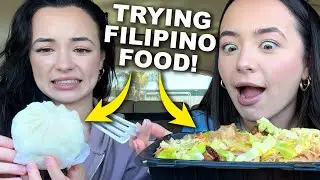 My Twin Tries Filipino Food! Car Rides - Merrell Twins