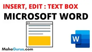 How To Insert, Edit, Use And Move Text Boxes in MS Word |Text Box in Microsoft MS Word