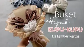 BUKET HIJAB KUPU-KUPU WRAPPING 1,5 LEMBAR KERTAS CELLOPHANE IDE HARI GURU