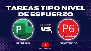 Tareas Tipo NIVEL DE ESFUERZO| 💻 MS PROJECT VS PRIMAVERAP6