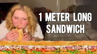 Eating a Meter Long Subway Sandwich 🥪