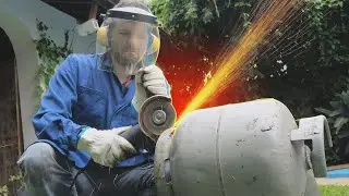 We Cut Open a GAS CYLINDER in Half!