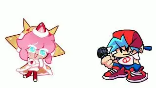 Diga bye bye mas a strawberry crepe cookie/biscoito crepe de morango cookie run (fnf x cookie run)