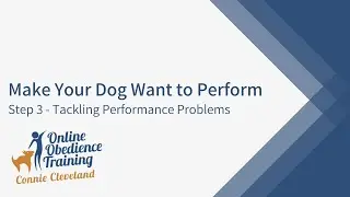 Make Your Dog Want to Perform | Step 3: Tackling Performance Challenges
