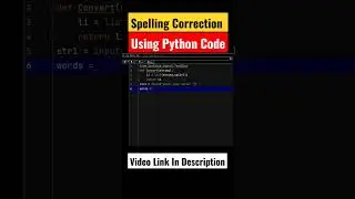Spelling Correction Code😱😱😱 || Python Programming || 