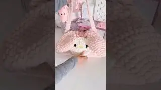 Unbox and pack my new my melody crochet bag 🐰🩰🧷 #shorts #aesthetic #unboxing #mymelody #sanrio #fyp
