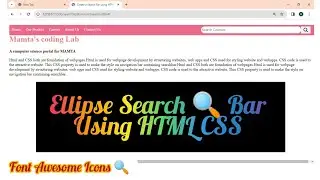 Website Features with Search Bar and Font Awesome Icons