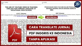 Cara Translate Jurnal Inggris Ke Indonesia Tanpa Aplikasi | Translate Jurnal