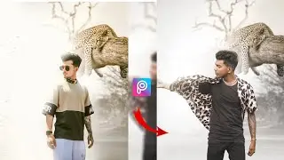 Picsart Tiger Concept Manipulation Editing Tutorial | pranav pg photo editing new | Srj Edition