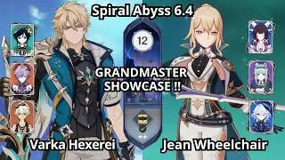 NEW !! C0 Varka Hexerei Team & C1 Jean Wheelchair Team - Spiral Abyss Floor 12 Genshin Impact 6.4