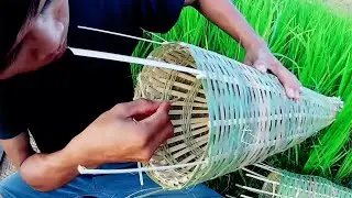 Bamboo craftsmen, how to make bamboo fish trap traditional