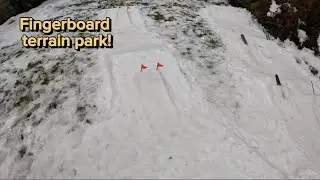 Backyard fingerboard terrain park!   #bikepark #terrainpark #skiing #cool