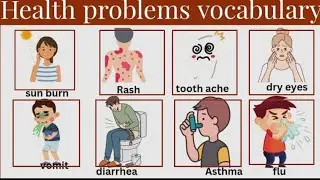 illness and body pain vocabulary words in english| illness vocabulary