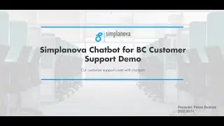 Webinar: Introducing Simplanova Chatbot for BC Customer Support