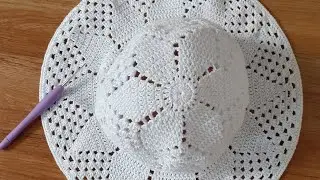 Летняя шляпка крючком , ч.1. совсем просто! Донышко.