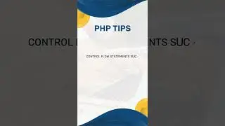 4.  Use control flow statements to control the order of execution of your code   #PHP #WEBTIPSMASTER
