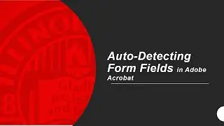 Auto-Detecting Form Fields in Adobe Acrobat