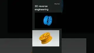 Highlighted wheel hub 3D Scanning. #3d #3dprinting #3dscanner #3ddrawing #automobile #3dscan