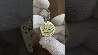 Адресник для собаки ручной работы со стрелами в стиле бохо | Handmade pet id tag, dogtag
