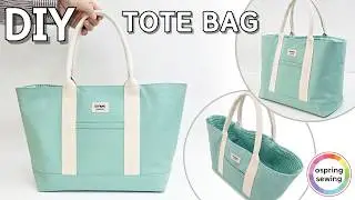 [DIY] Cute Tote Bag tutorial | easy to sew (sewing for beginners) 🥰