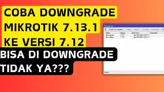 Can Mikrotik RouterOS Version 7.13 be downgraded to an older version? I'll try downgrading first