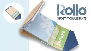 Rollò: 3 post-it à rouler, gadget personnalisé, production directe Proramillenote