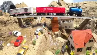 Railroad Bridge Collapse - Diorama Dam Breach
