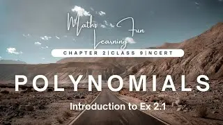 Class IX(9) Chapter 2 Polynomials Introduction  English