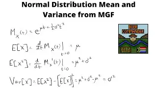 Normal Distribution Mean and Variance Proof
