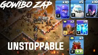 Effortless triples ! TH 11 ICE  GOBOWI with zap quake || Best TH 11Attack Strategies