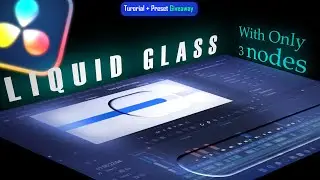 Easiest way to make LIQUID GLASS EFFECT - davinci resolve beginner tutorial