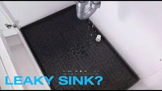 Water Sensor + Under Sink Cabinet Mat = Xtreme Cabinet Protection against leaks, spills, & Stains