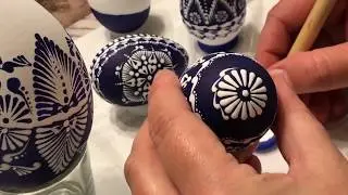 How to paint Easter eggs pysanky with acrylics #1