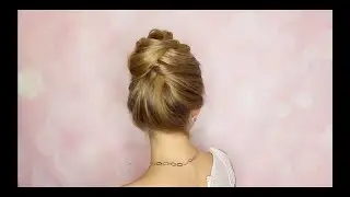 ПРОСТОЙ СПОСОБ СДЕЛАТЬ ВЫСОКИЙ ПУЧОК | ВЫСОКИЙ ПУЧОК НА СРЕДНИЕ ВОЛОСЫ | HIGH BUN TUTORIAL