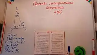 Свойства прямоугольного треугольника. Геометрия 7кл. Мерзляк 463