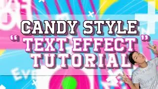 Candy Style Text Effect Tutorial on After effects ! ( banqnas style )