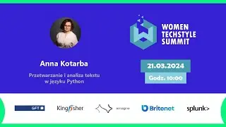 ⭐ Przetwarzanie i analiza tekstu w języku Python - Anna Kotarba