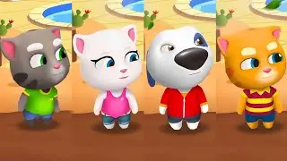 Talking Tom Gold Run Wild West Talking Tom Vs Talking Angela Vs Talking Hank Vs Ginger Gameplay
