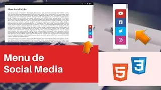 Menu de social media con HTML y CSS super fácil