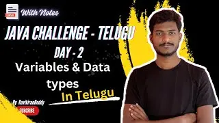 Java Tutorial in Telugu - Variables & Data Types | 27 Days of Java Challenge